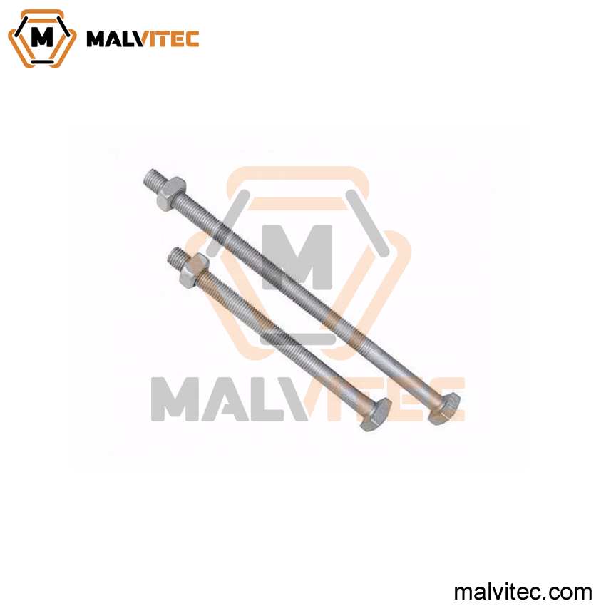 PERNO MAQUINADO F.G DE 5/8 X 8´´ C/TUERCA Y CONTRATUERCA