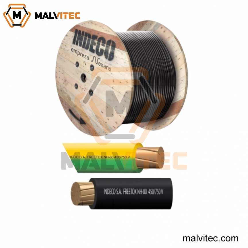 INDECO CABLE FREETOX NH-80 16MM2 450/750V   NEGRO Y AMARILLO/VERDE