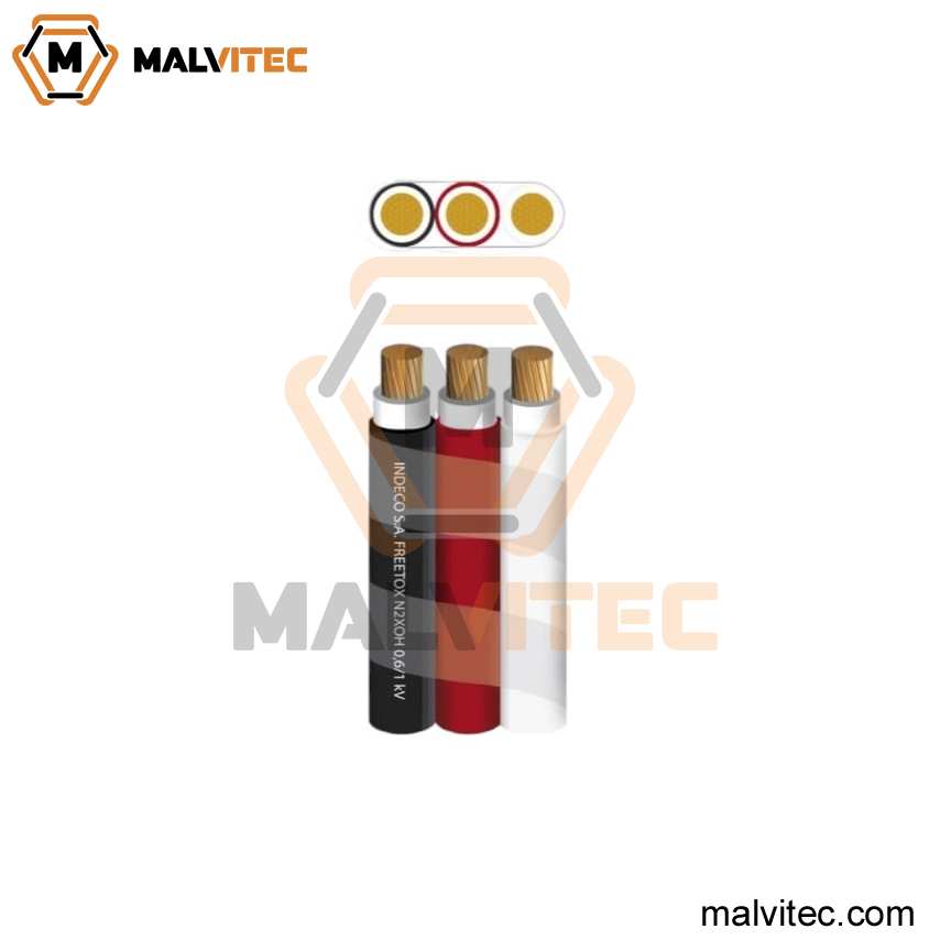 CABLE N2XOH TRIPLE 3-1X95MM2 1KV LIBRE DE HALÓGENO, CLASE 2