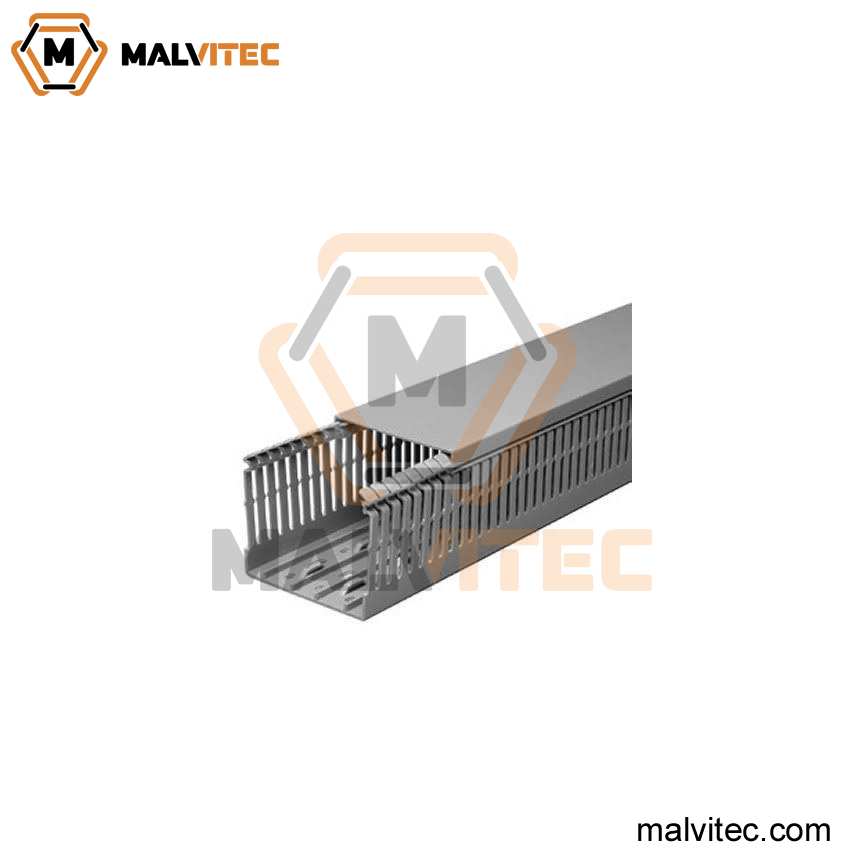 CANALETA RANURADA GRIS 80X100 X 2MTS