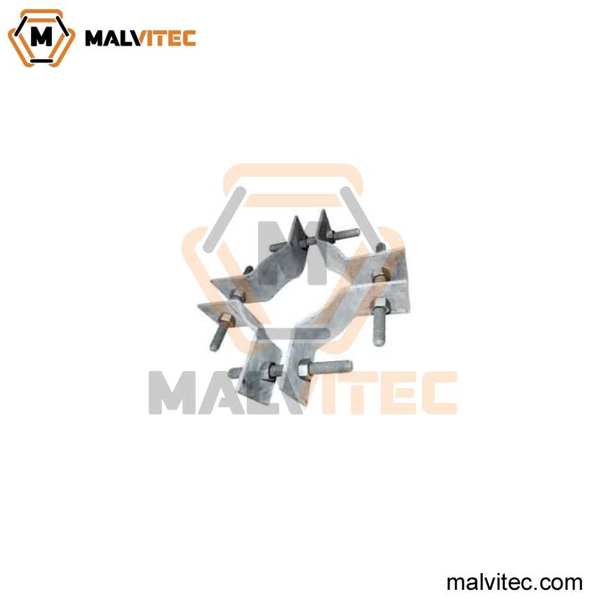 ABRAZADERA DE 4 SECTORES  PARA RETENIDA DE 75MM DE ALTURA 6.35MM DE ESPESOR